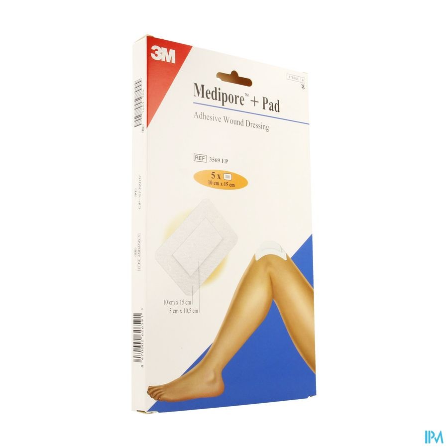 Medipore + Pad 3m 10x15,0cm 5 3569p
