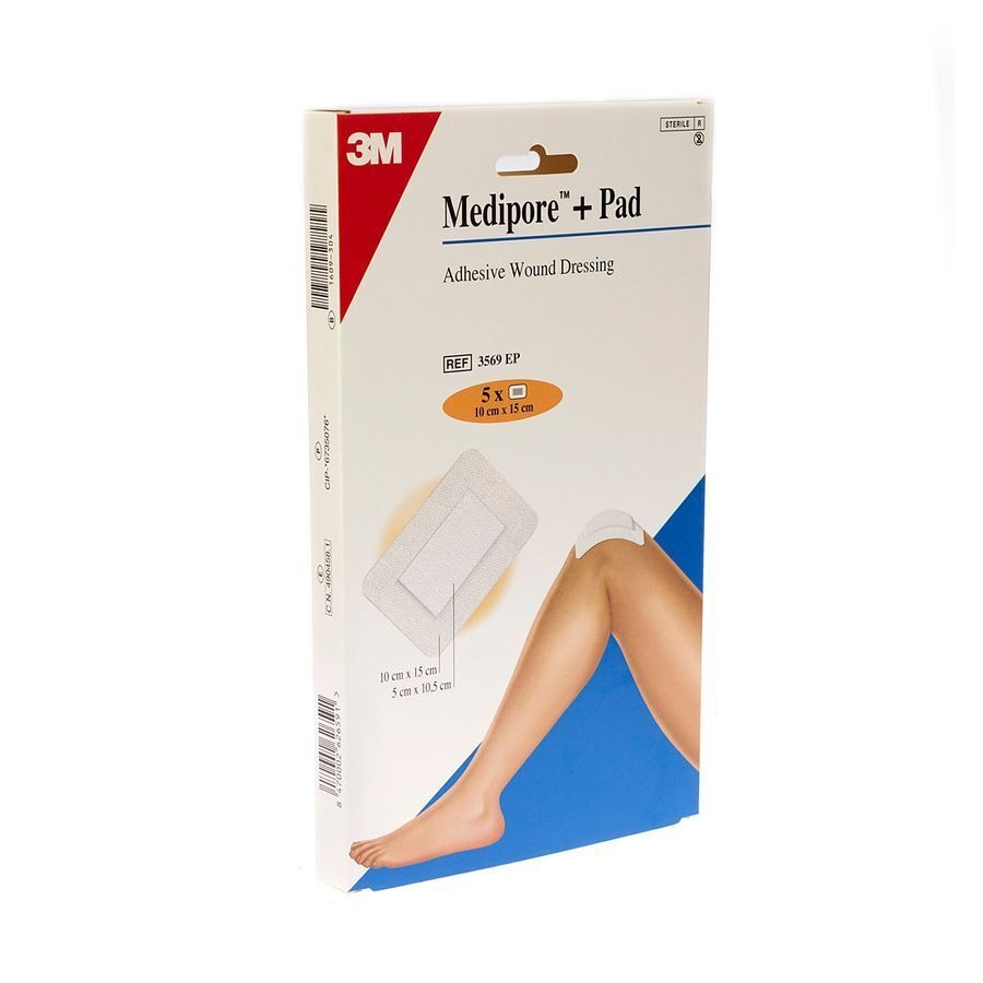 Medipore + Pad 3m 10x15,0cm 5 3569p