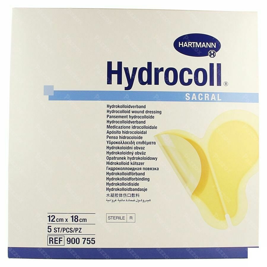 Hydrocoll Sacraal 12x18cm 5 5361240
