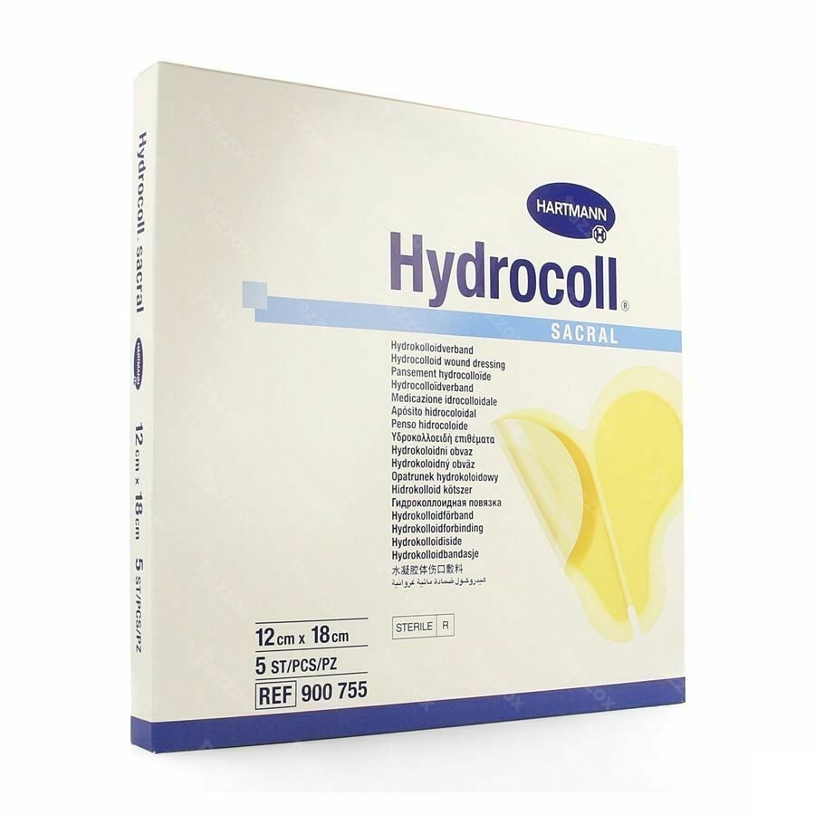 Hydrocoll Sacraal 12x18cm 5 5361240