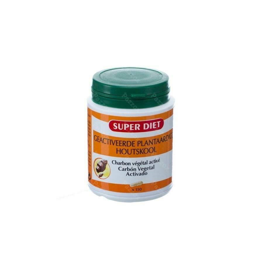 Superdiet Plantaardige Houtskool Actief Caps 150