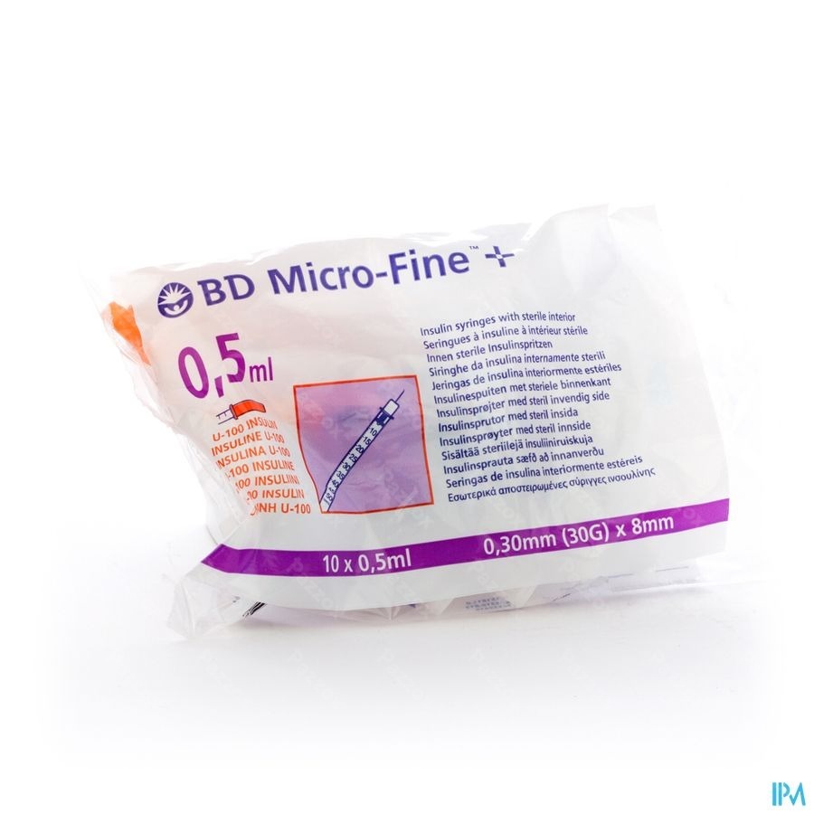 Bd Microfine+ Ins.sp.demi 0,3ml 30g 8mm 100 324826