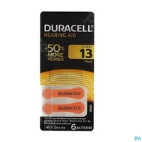 Duracell Easytab Hoorbatterij Da13 6 Oranje