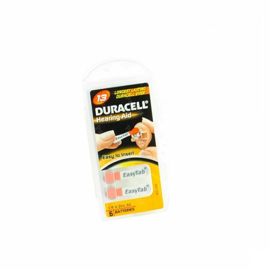 Duracell Easytab Hoorbatterij Da13 6 Oranje