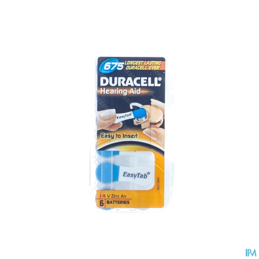 Duracell Easytab Hoorbatterij Da675 6 Blauw