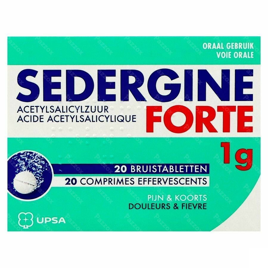 Sedergine Forte 1g 20 Bruistabletten