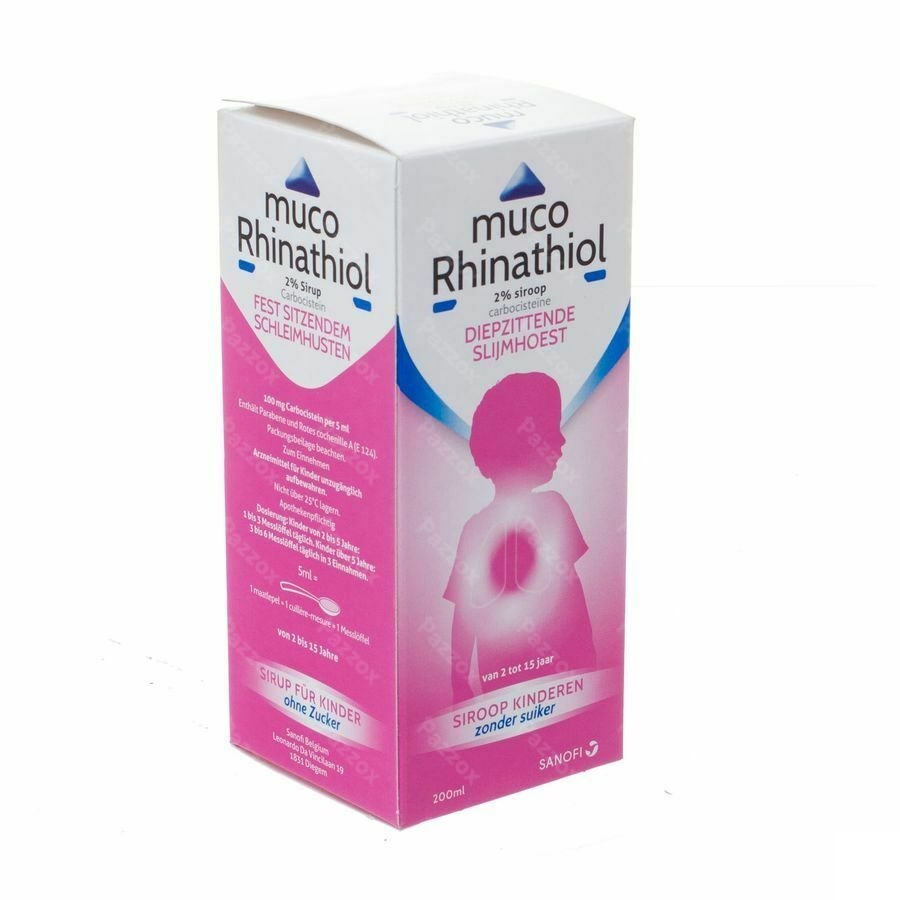 Muco Rhinathiol 2% Sir Inf Z/suiker 200ml