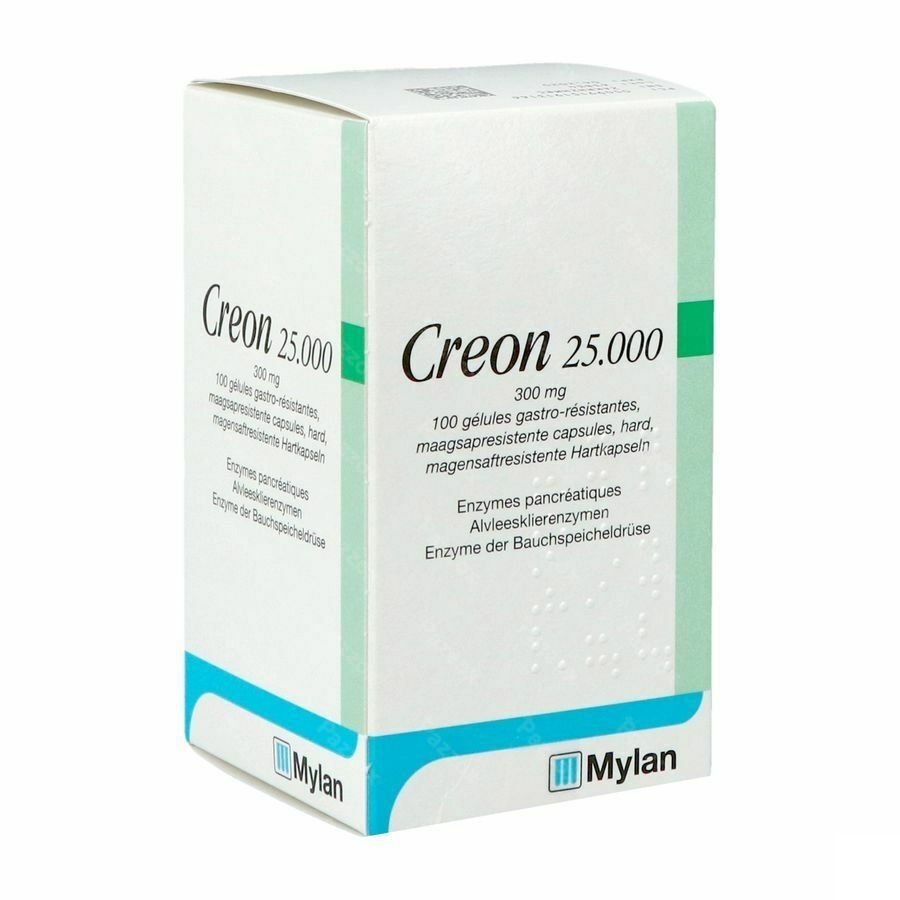 Creon 25000 Caps Maagsapresist Hard 100 X 300mg
