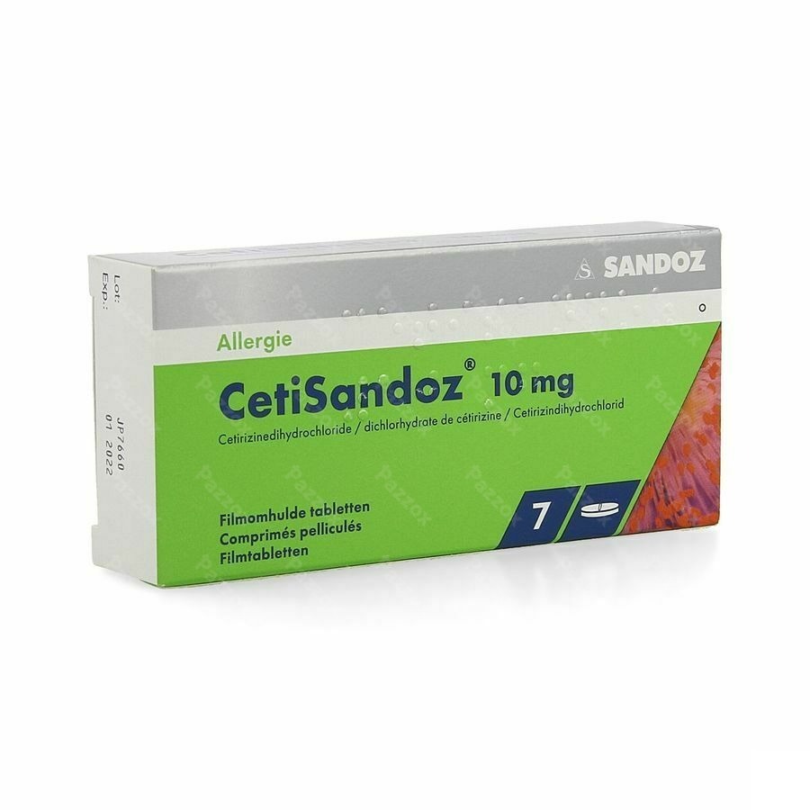Cetirizine Sandoz 10mg 7 Tabletten