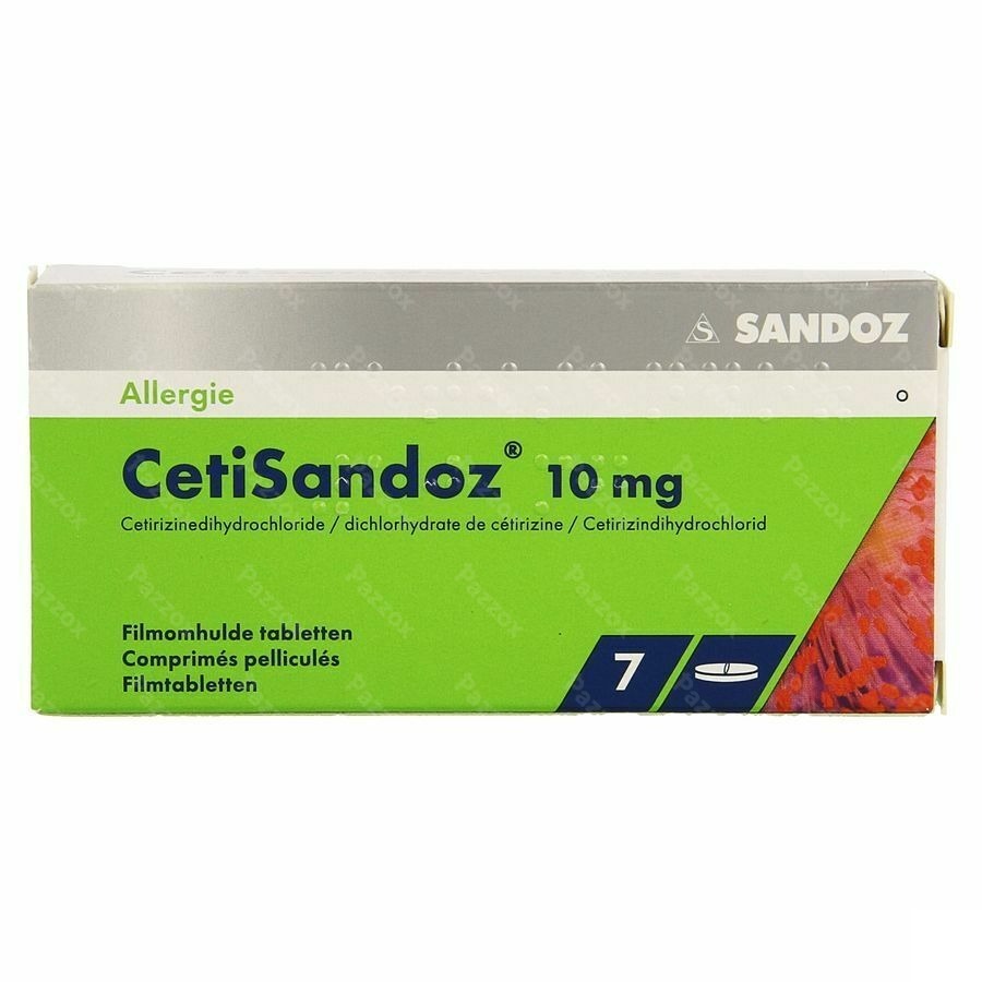 Cetirizine Sandoz 10mg 7 Tabletten
