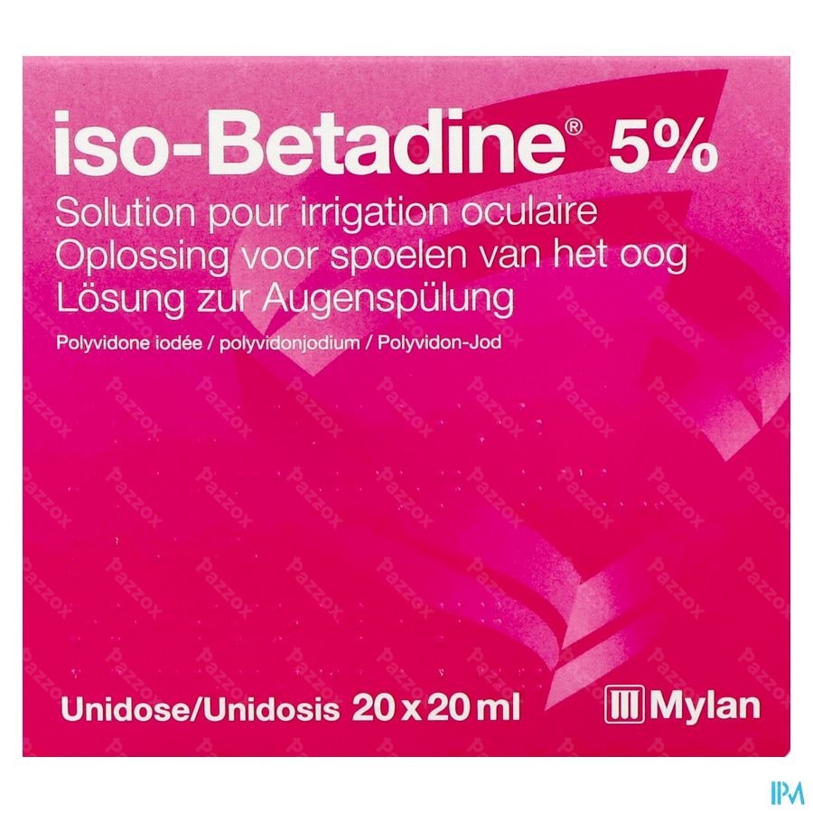 Iso-Betadine 5% Oogspoeling 20x20ml