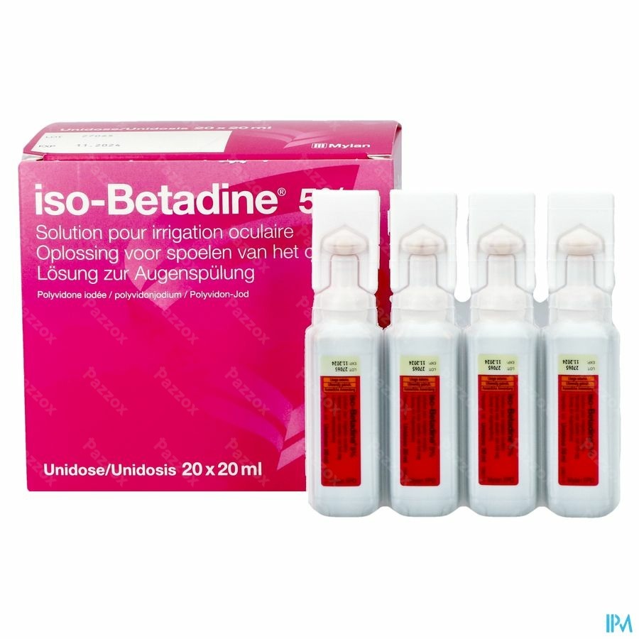 Iso-Betadine 5% Oogspoeling 20x20ml