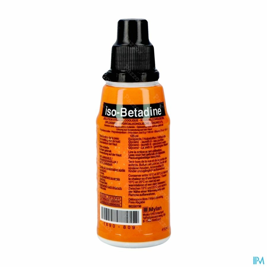 Iso-Betadine Hydroalcoholische Oplossing 5% 125ml