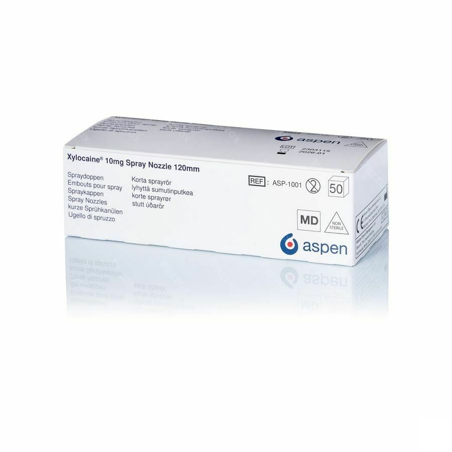 Xylocaine N/ster. Embouts/doppen 50 - 120 Mm