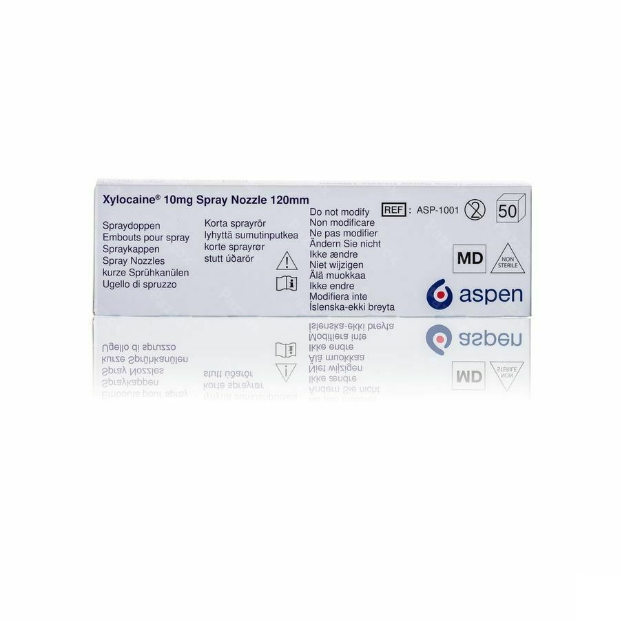 Xylocaine N/ster. Embouts/doppen 50 - 120 Mm