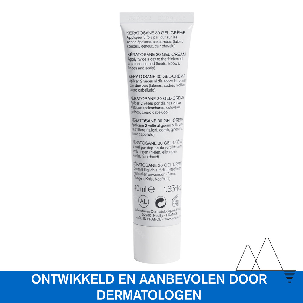 Uriage Kératosane 30% Ureum Droge en Ruwe Huid 40ml