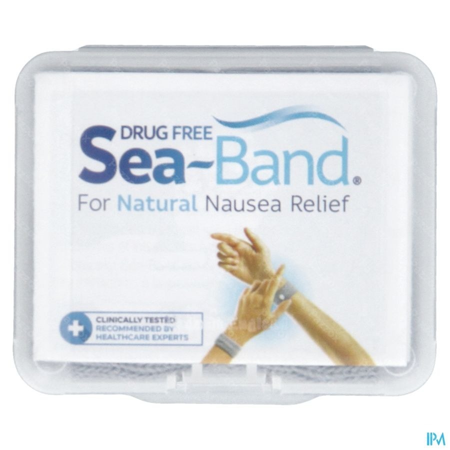 Sea Band Volwassenen Anti-misselijkheid Armband Grijs 2 Stuks