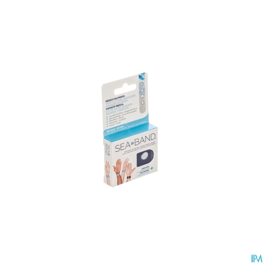 Sea Band Volwassenen Anti-misselijkheid Armband Grijs 2 Stuks