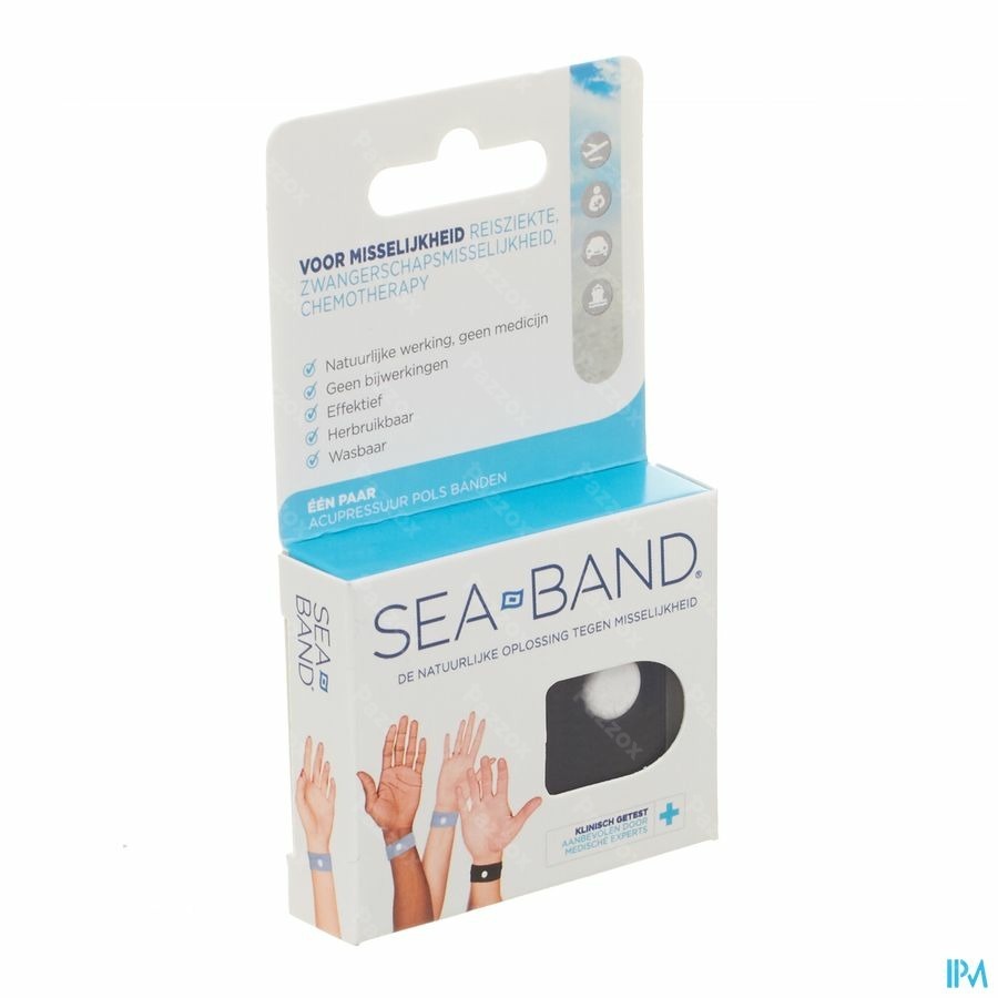 Sea Band Kind Anti-misselijkheid Armband Blauw 2 Stuks