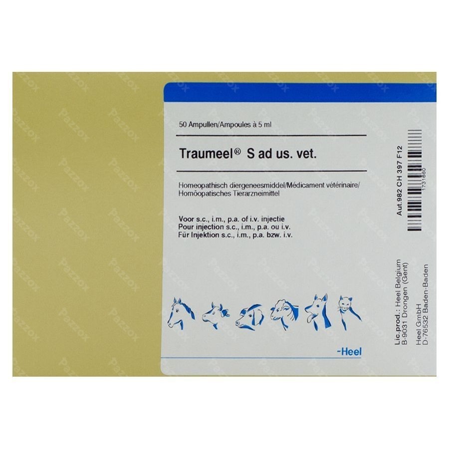 Traumeel S Ad Us.vet Amp 50x5,0ml