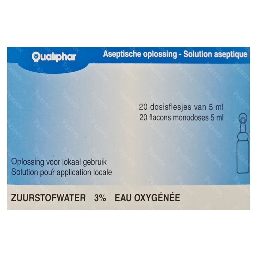 Qualiphar Zuurstofwater 3% Unidoses 20 x 5ml