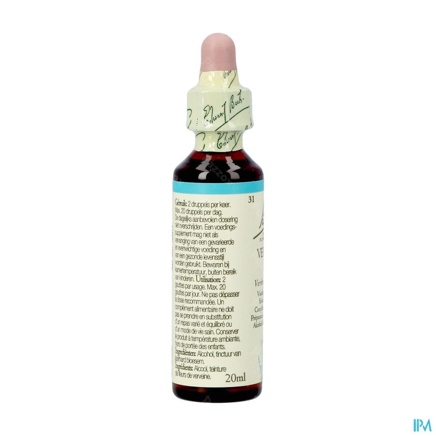 Bach Flower Remedie 31 Vervain 20ml
