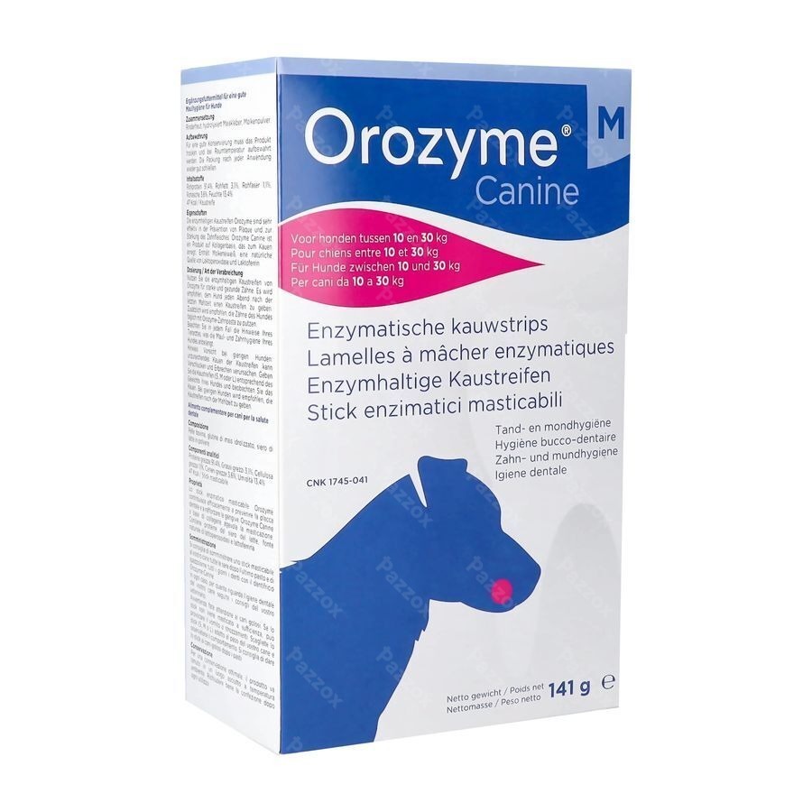 Orozyme Canine M Kauwstrip Enzym.hond 10-30kg 141g