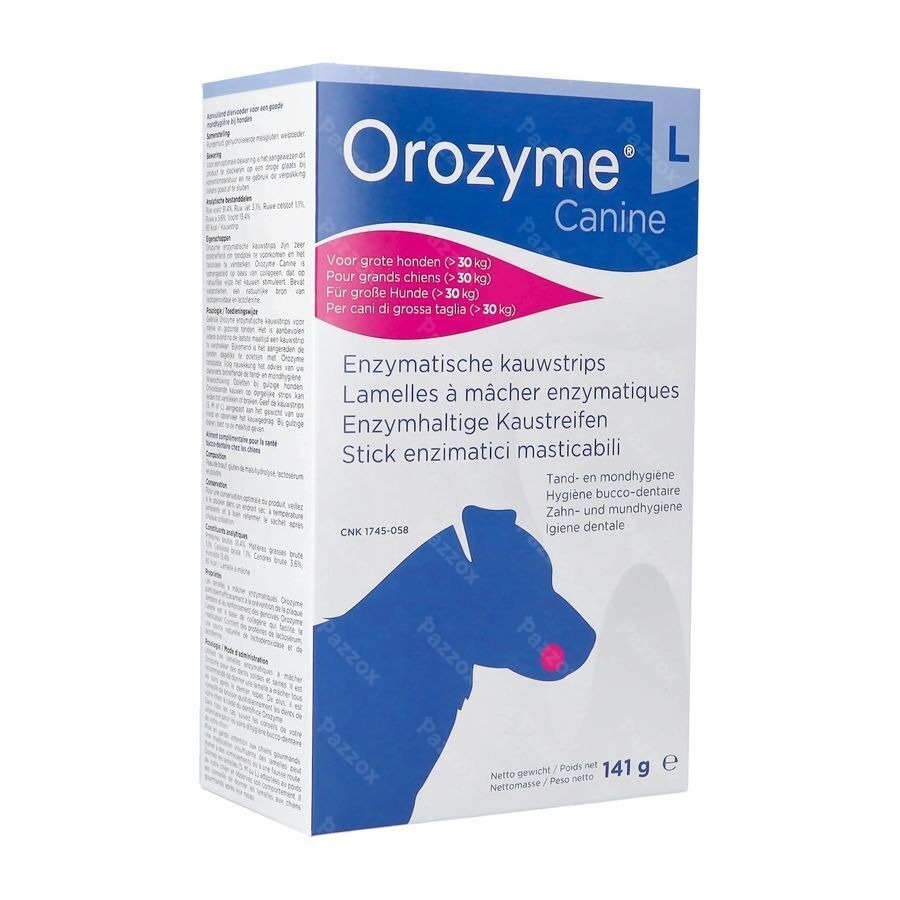 Orozyme Canine l Kauwstrip Enzym.hond >30kg 141g