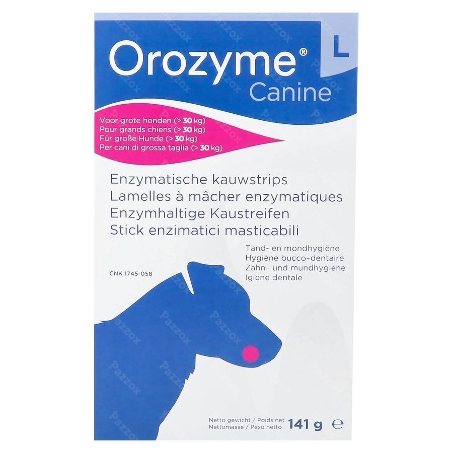 Orozyme Canine l Kauwstrip Enzym.hond >30kg 141g
