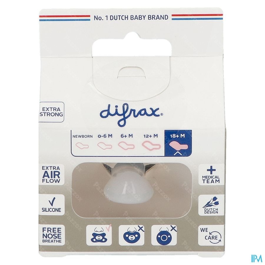 Difrax Fopspeen Dental Extra Sterk +18m