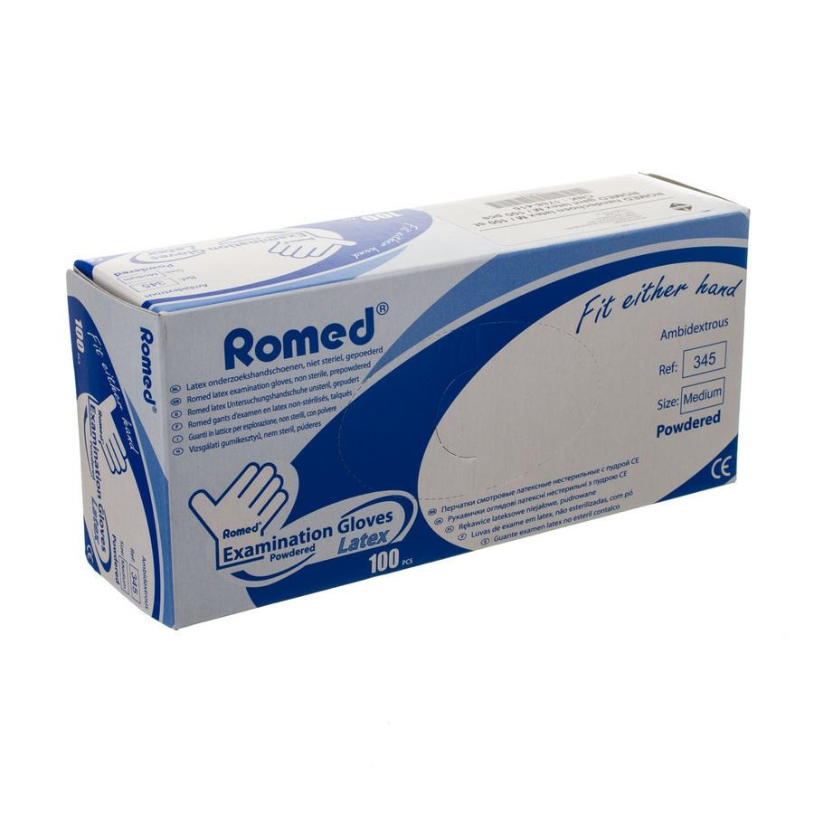 Handschoen Latex Onderzoek Medium 100 Pontos