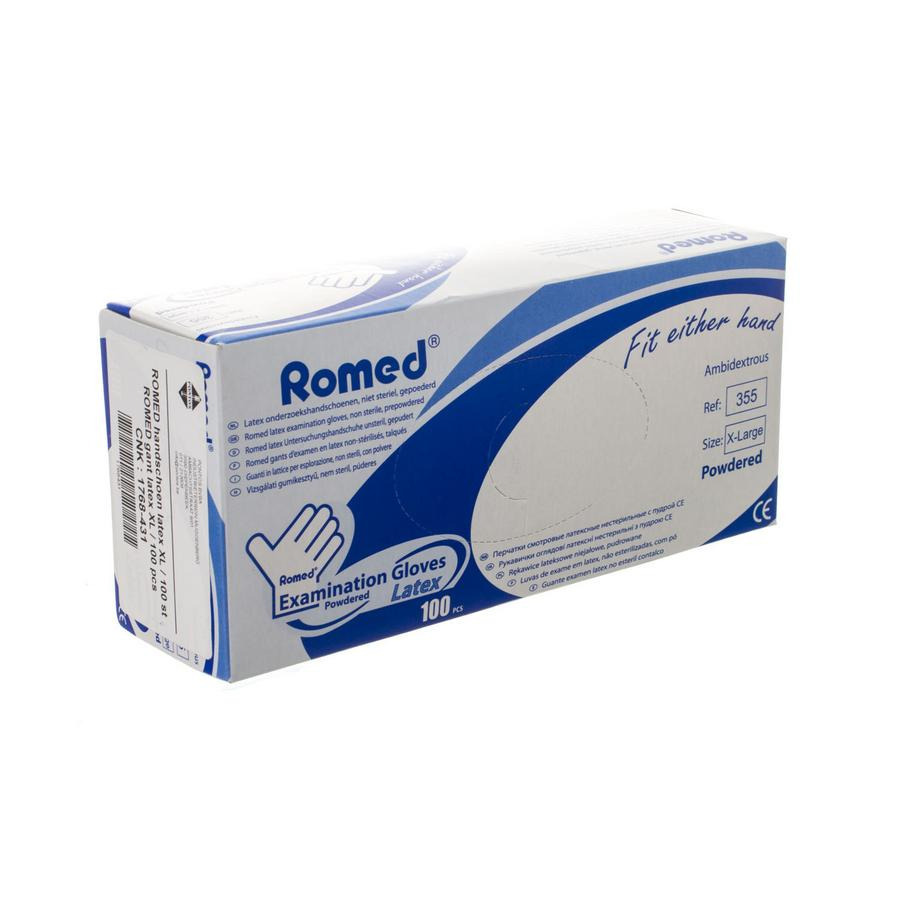 Handschoen Latex Onderzoek X-large 100 Pontos