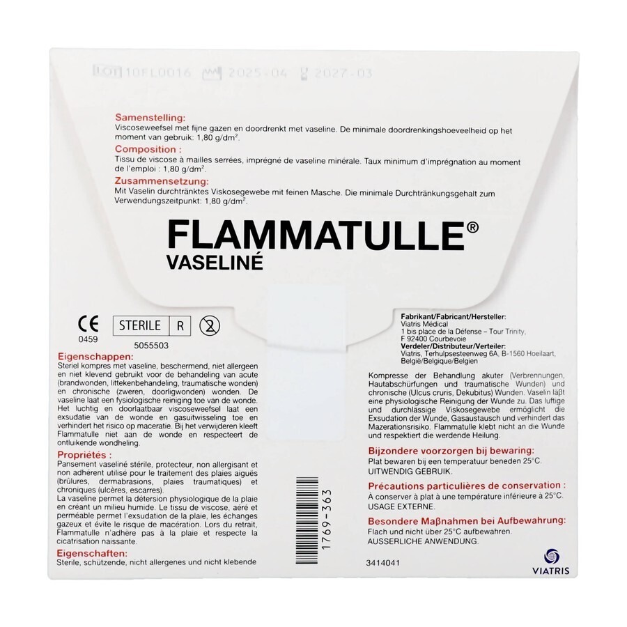 Flammatulle Vaseline Kp 10x10x10 Verv 1478726