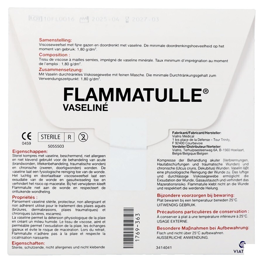 Flammatulle Vaseline Kp 10x10x10 Verv 1478726