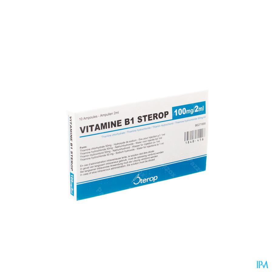 Vit B1 Im/iv Amp 10 X 100mg/2ml