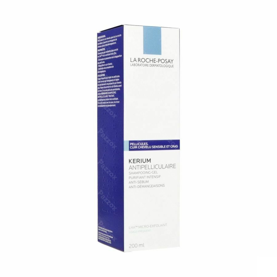 La Roche-Posay Kerium Anti-Roos Shampoo-Gel Gevoelige En Vette Hoofdhuid 200ml