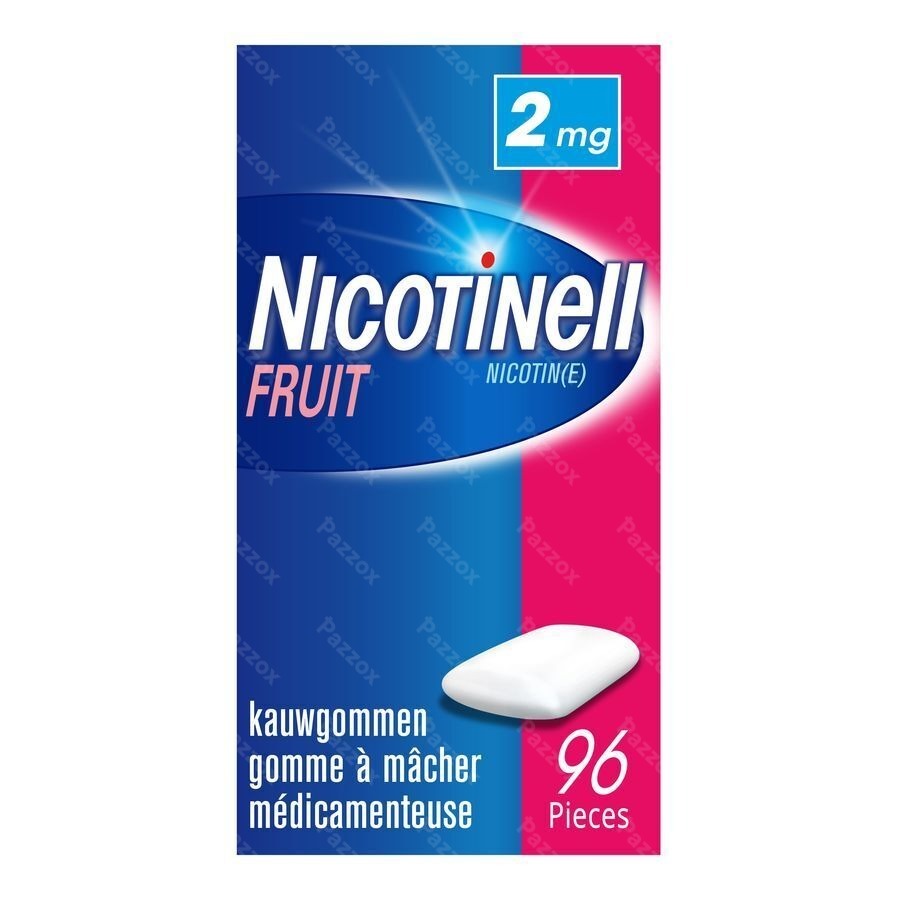 Nicotinell Fruit 2 mg 96 kauwgommen