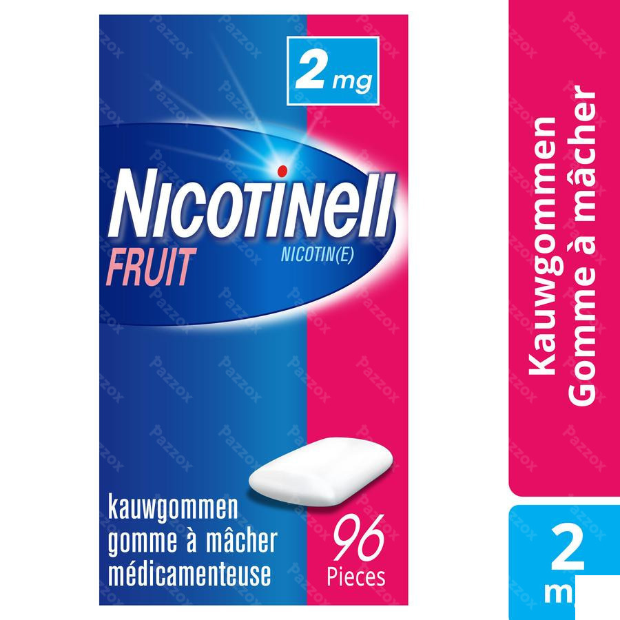 Nicotinell Fruit Gomme Macher-kauwgom 96x2mg