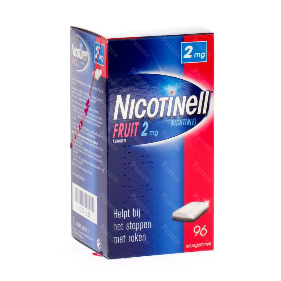 Nicotinell Fruit Gomme Macher-kauwgom 96x2mg