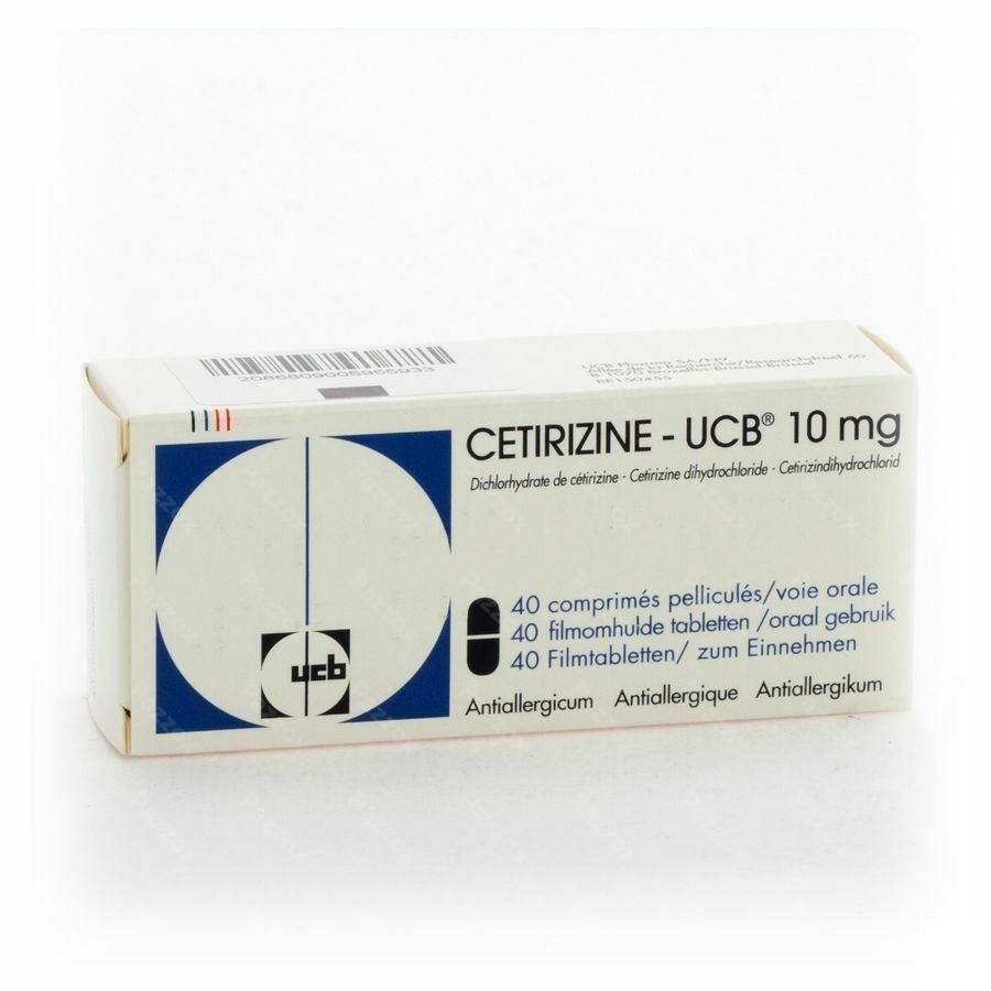 Cetirizine UCB 10mg 40 Tabletten