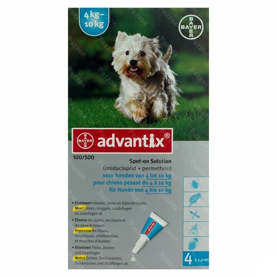 Advantix 100/500 Kleine Honden 4x1,0ml