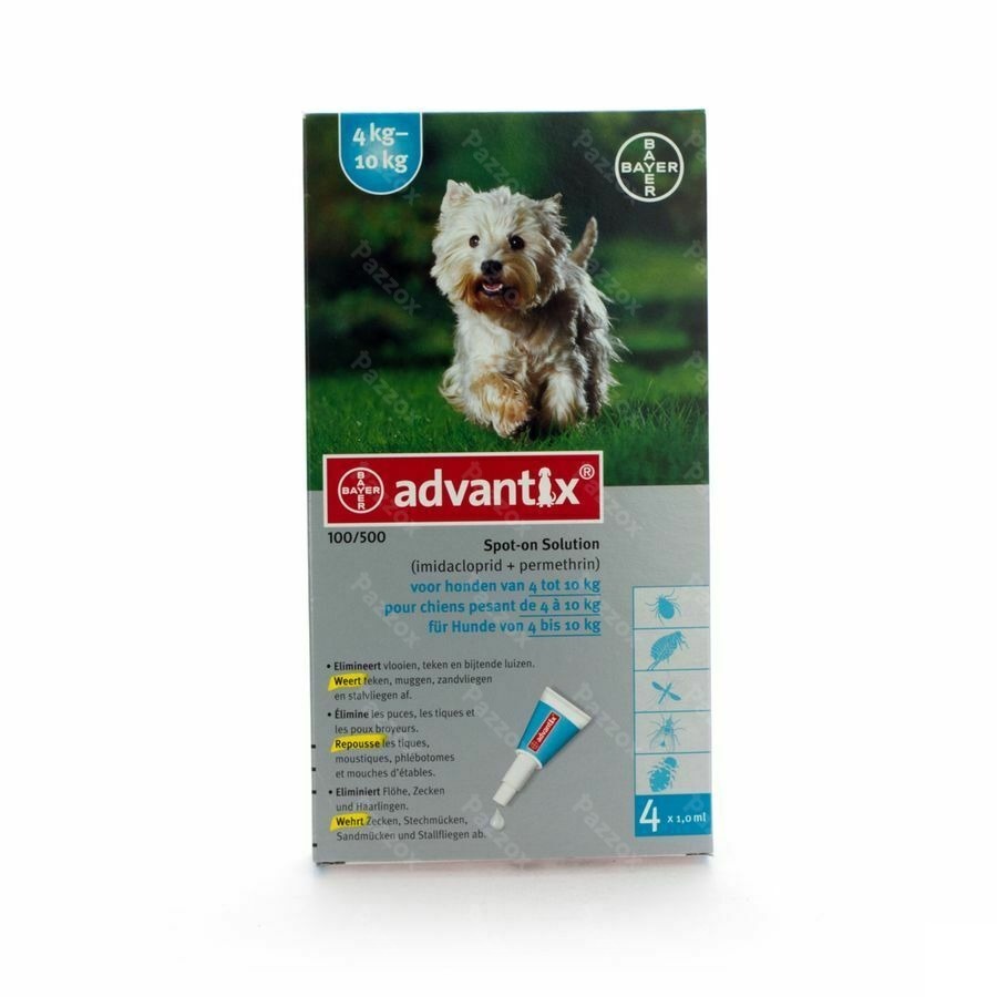 Advantix 100/500 Kleine Honden 4x1,0ml