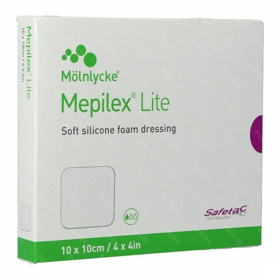 Mepilex Lite Dun Verb Sil Ster 10x10,00cm 5 284100