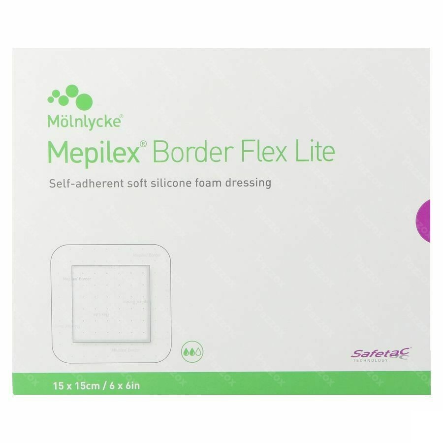Mepilex Lite Dun Verb Sil Ster 15x15,00cm 5 284300