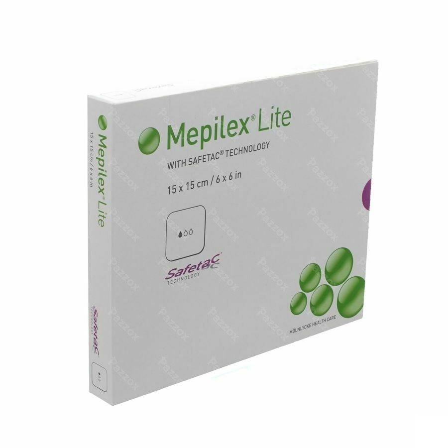 Mepilex Lite Dun Verb Sil Ster 15x15,00cm 5 284300