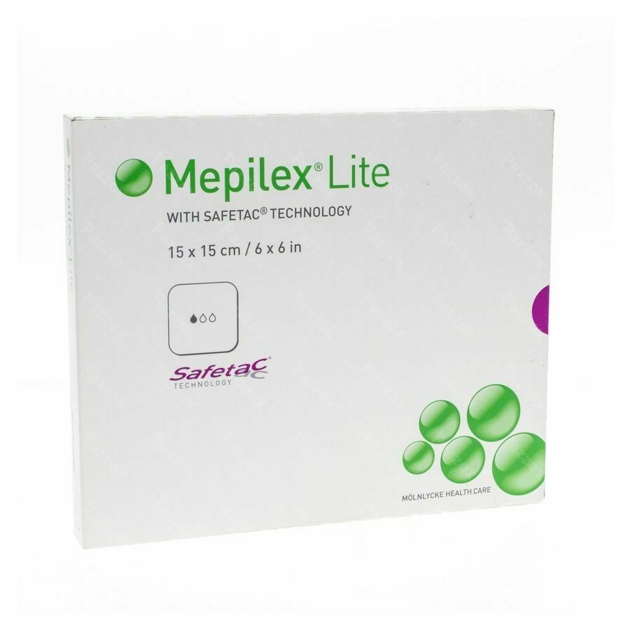 Mepilex Lite Dun Verb Sil Ster 15x15,00cm 5 284300