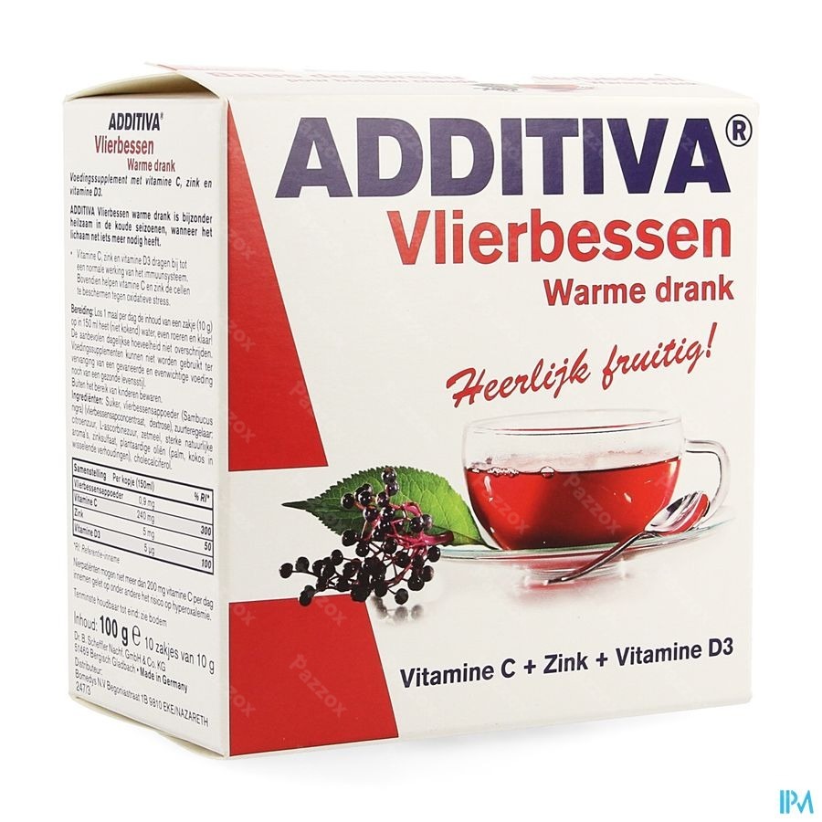 Additiva Vlierbessen Warme Drank Zakje 10