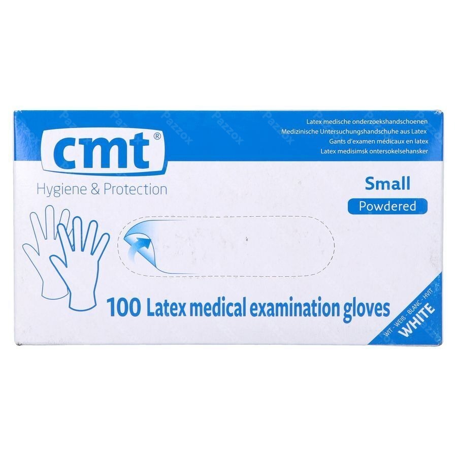 Cmt Handschoenen Latex Wit Lp S 100