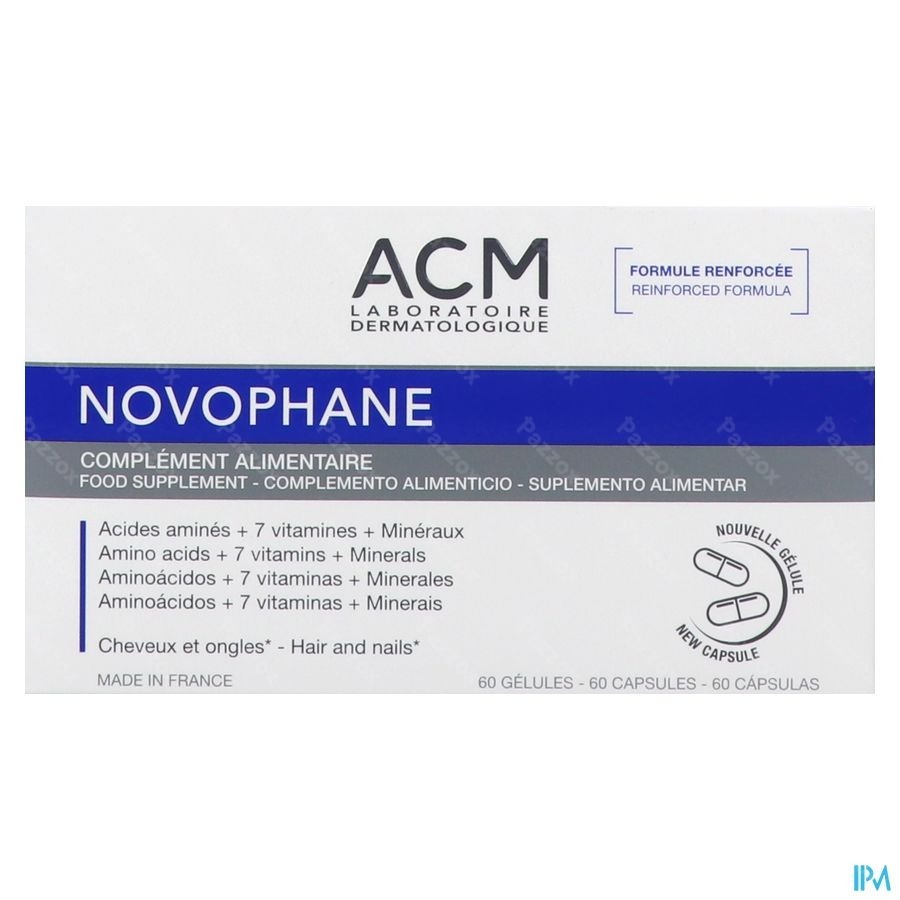 Novophane Voedingssupplement Haar en Nagels 60 Capsules