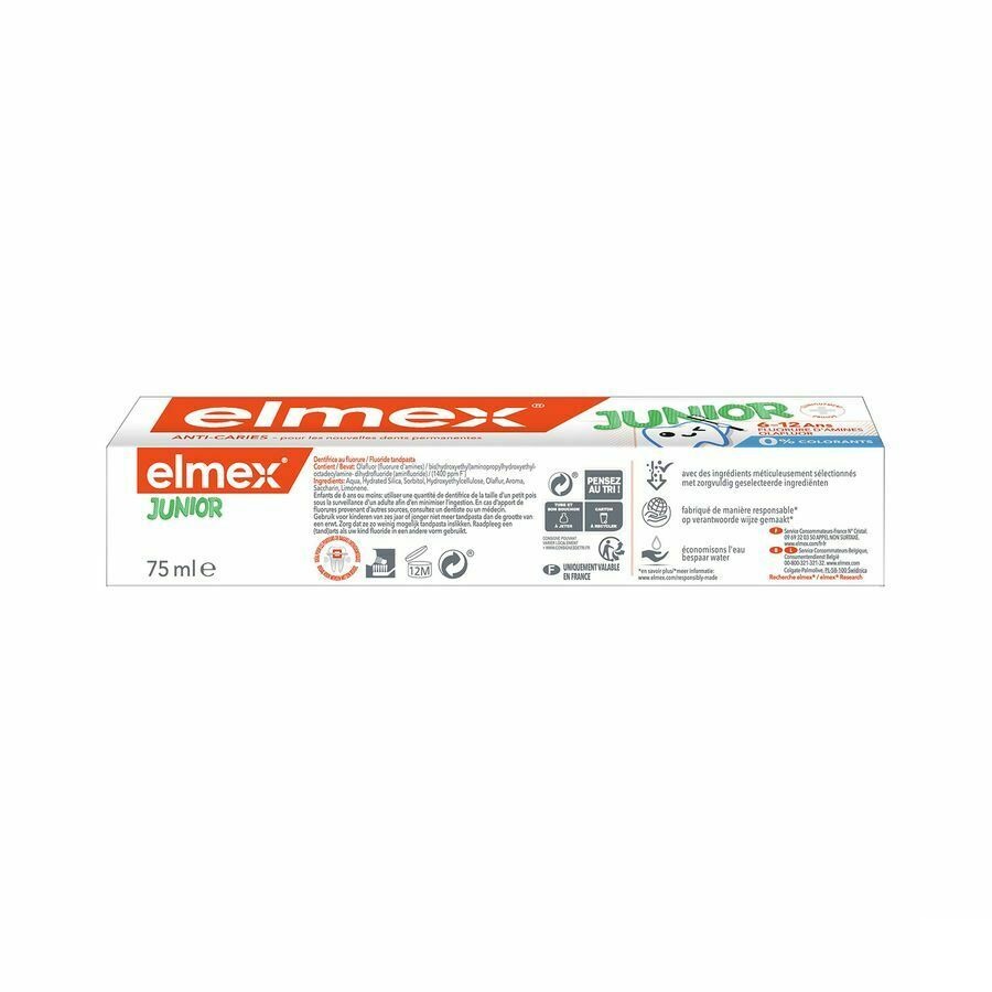 Elmex Junior Tandpasta 6-12 Jaar 75ml